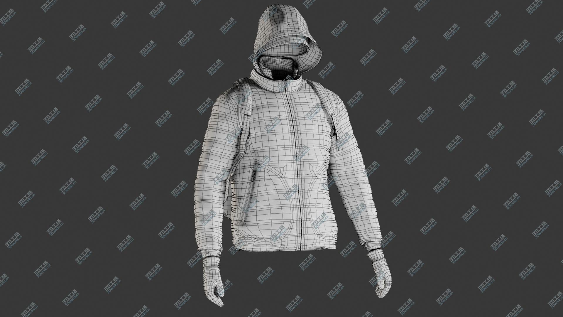 images/goods_img/20210313/Men's Down Jacket with Jacket, Gloves, Hat and Backpack 3D model/3.jpg